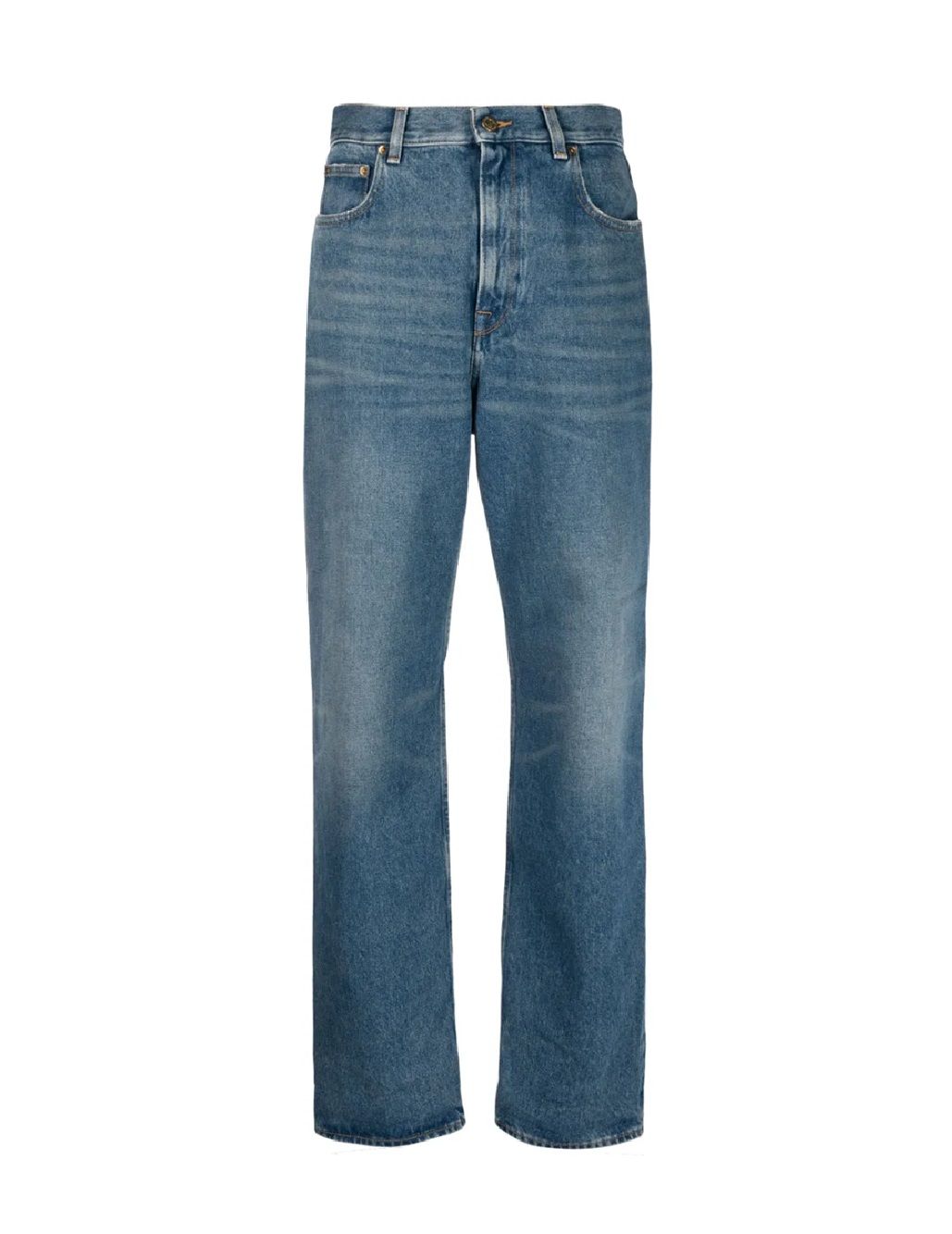 キッズ用ボトムス FENDI FW24 washed denim pants (JUF116K AMHXF0QG0) FENDI KIDS Washed Denim Pants - FW24 Collection: Stylish